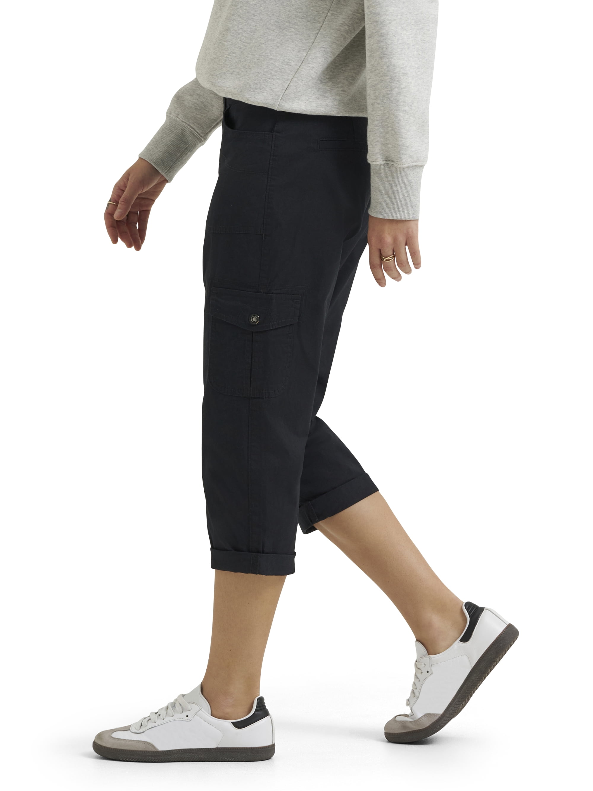 Lee Women's Austin Knit Relaxed Cargo Capri