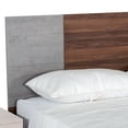 thumbnail image 4 of Benjara Leen Queen Size Bed with Tall Headboard, Italian Faux Concrete, Brown, 4 of 6