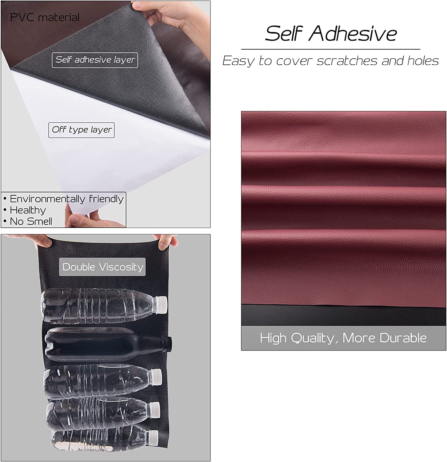 Leather Repair Patch 17X79 Inch Large Self-Adhesive Leather Repair Tape, Reupholster Leather Patches for Furniture Couch Chairs Car Seat