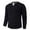 Black, variant on Men's Knit Pullover Sweater Notch Neck Long Sleeve Casual Ribbed Top