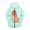 thumbnail image 5 of DISNIMO Kids Guinea Pig Hoodie for Girls Strawberry Zip Up Hoodie Teen Girl Animal Hoodies Size 11-13 Oversized Hoodie Boys Zipper Hooded Sweatshirt Youth Sweatshirt Jackets/Hoodies for Teens Sports, 5 of 7