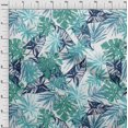 thumbnail image 4 of oneOone Silk Tabby Light Blue Fabric Leaves Sewing Material Print Fabric By The Yard 42 Inch Wide, 4 of 4