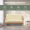 thumbnail image 6 of Gymax Modern Fabric Loveseat Sofa Couch Upholstered 2-Seat Wood Armchair Yellow Floral, 6 of 10