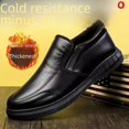 thumbnail image 2 of Zapatos de cuero para hombre, zapatos casuales negros puros, zapatos sin cordones, zapatos de conducción antideslizantes de suela blanda para papá, 2 of 5