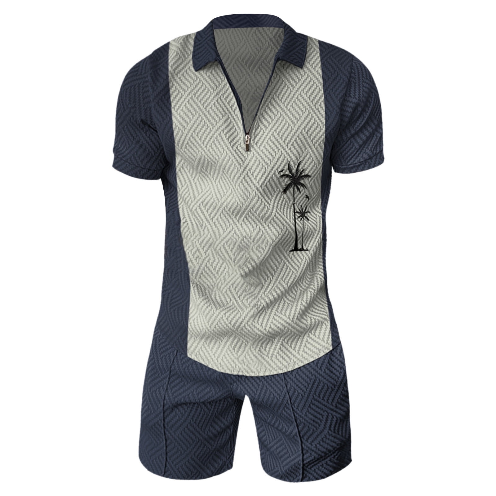 Runcati Heren jeans overall katoenen tuinbroek korte werkbroek loose fit mannelijke denim jumpsuit met zakken, grijs, XL