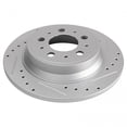 thumbnail image 5 of Performance Brake Rotor Drilled Slotted Rear Coated Pair For S60 S80 V70 XC70, 5 of 9