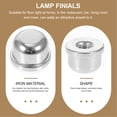 thumbnail image 5 of WRITWAA 8 Pcs Embout de Lampe Taraudé Métal Argenté DIY Compatible Lampes de Sol, 5 of 5