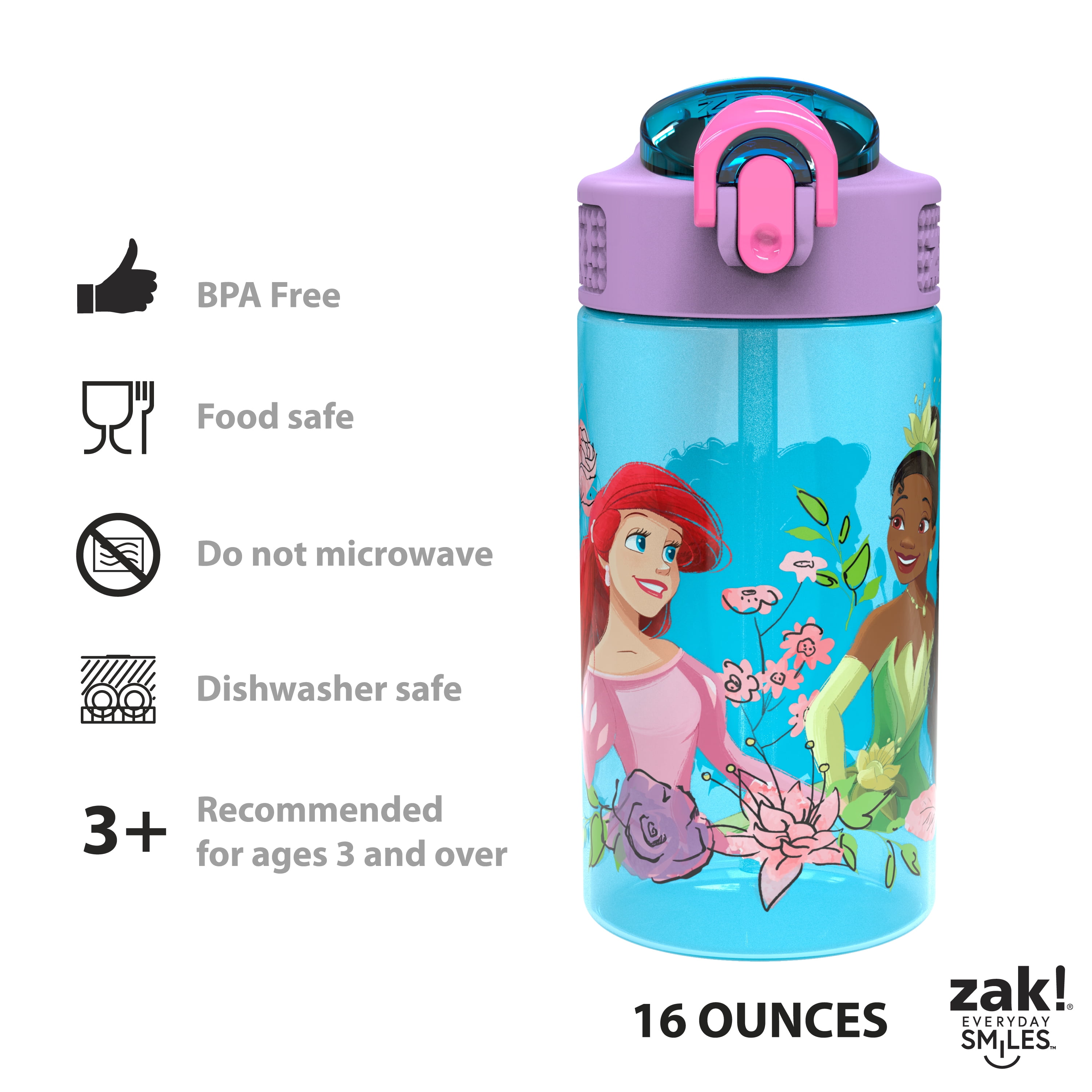 Zak Designs 7043-Q880 17.5-oz. Tritan Water Bottle 3-Pack Set 