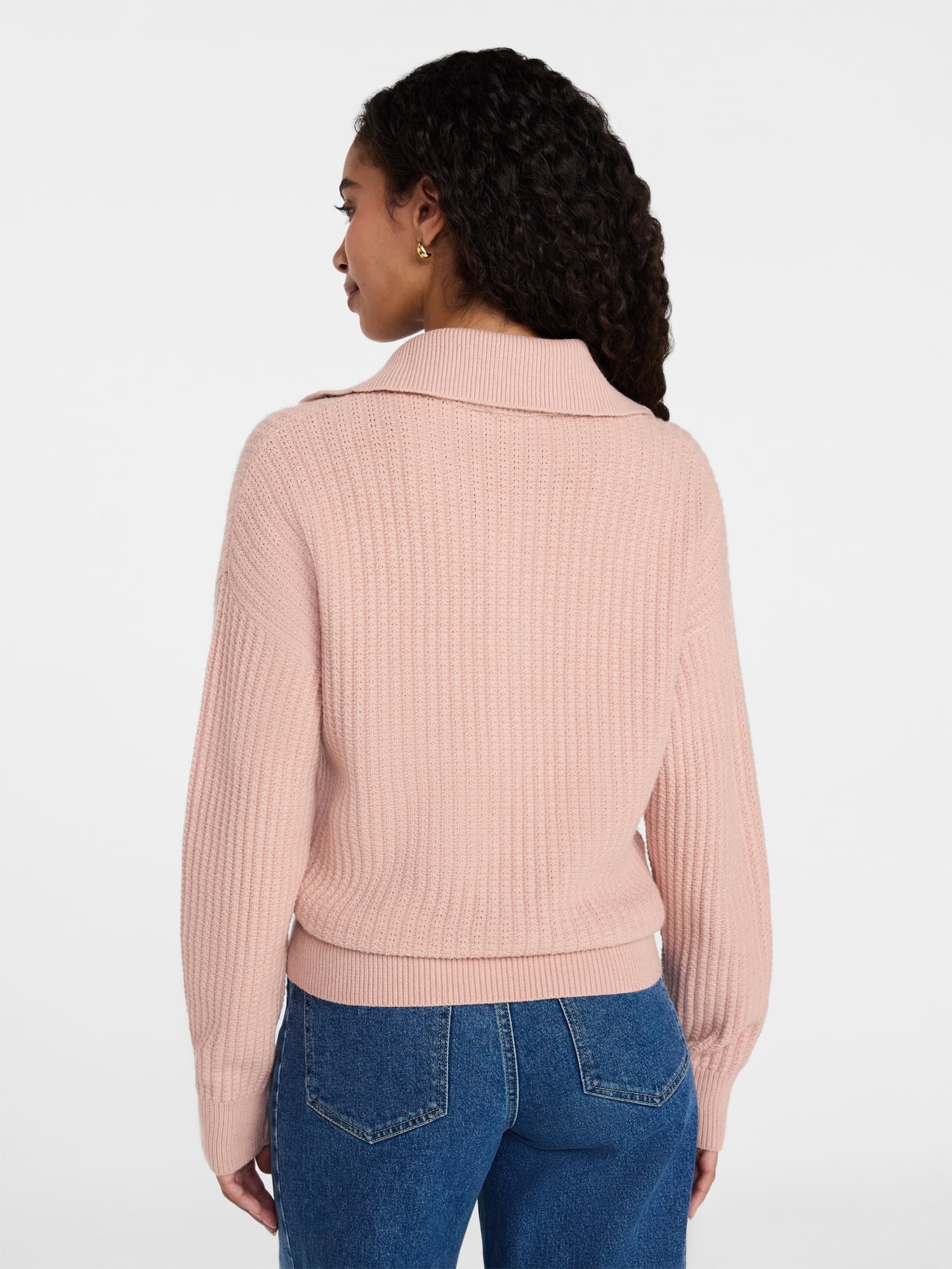 Time and Tru Women's Pullover Henley Sweater, Sizes XS-XXXL