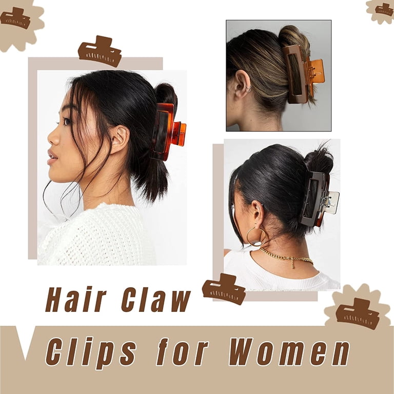 6Pcs Large Hair Claw Clips for Women Thick Thin Hair Acrylic  display picture 1