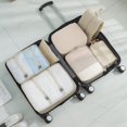 thumbnail image 1 of 6/7pcs Set Travel Storage Bags Suitcase Packing Set Storage Cases Portable Luggage Organizer Clothes Shoe Foldable Organizer Khaki-7PCS, 1 of 6