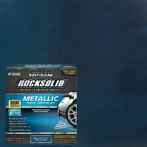 2 Pack, Brilliant Blue, Rust-Oleum RockSolid Metallic Floor Coating Kit-299745, High Gloss, 80 oz Kit