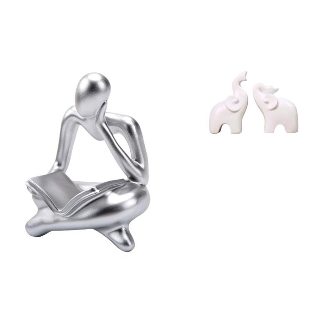 Figura de lector abstracto,Estatua de pensador abstracto,arte,manualidades,decoraciones,Figuras humanas decorativas para oficina,objetos coleccionables,Escultura de elefante,Esculturas de