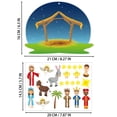 thumbnail image 5 of Gqtwoy Nativity Scene Stickers for Kids, Religious Christmas Party Decoration Stickers, Holiday Storytelling and Craft Kit, 12 Stickers, 12 Background Cards, 12 Ribbons, Fun Nativity Party Game, 5 of 9
