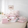 thumbnail image 6 of Castle Fairy Pink Bow Hats Bedding Comforter Set,Western Cowgirl Queen Bedding Sets, 6 of 8