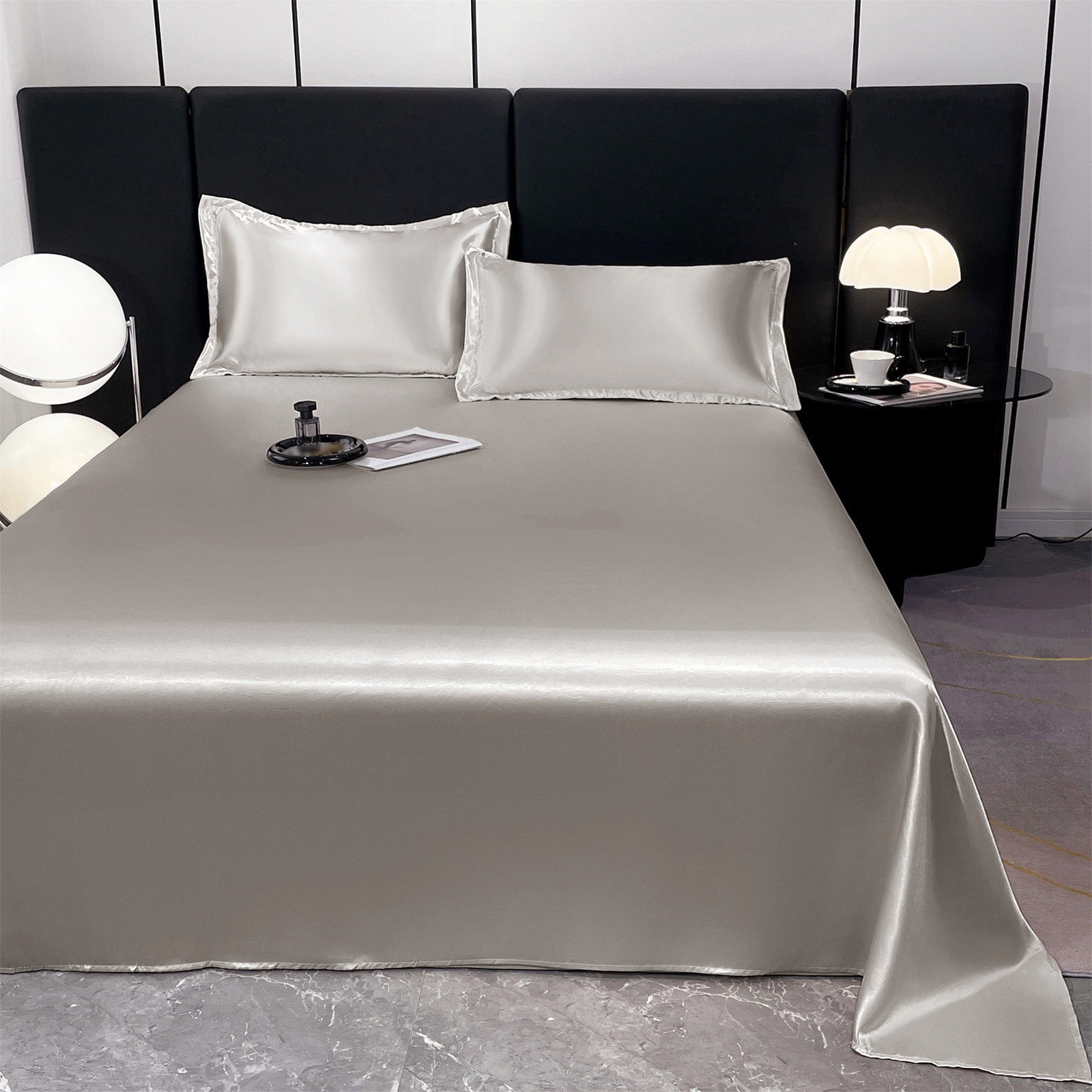 Parure de lit 2 pièces : housse 140x200 cm et taie 50x70 cm 100% coton HUGO beige/corail