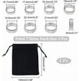 thumbnail image 4 of 14pcs 7 Sizes Stainless Steel Blank Ring Spinner Ring Rotatable Fidge Spinner Rings Laser Inscription Plain Blank Finger Ring Stress Anxiety Relief Rotating Ring Finger Band Rings, 4 of 7