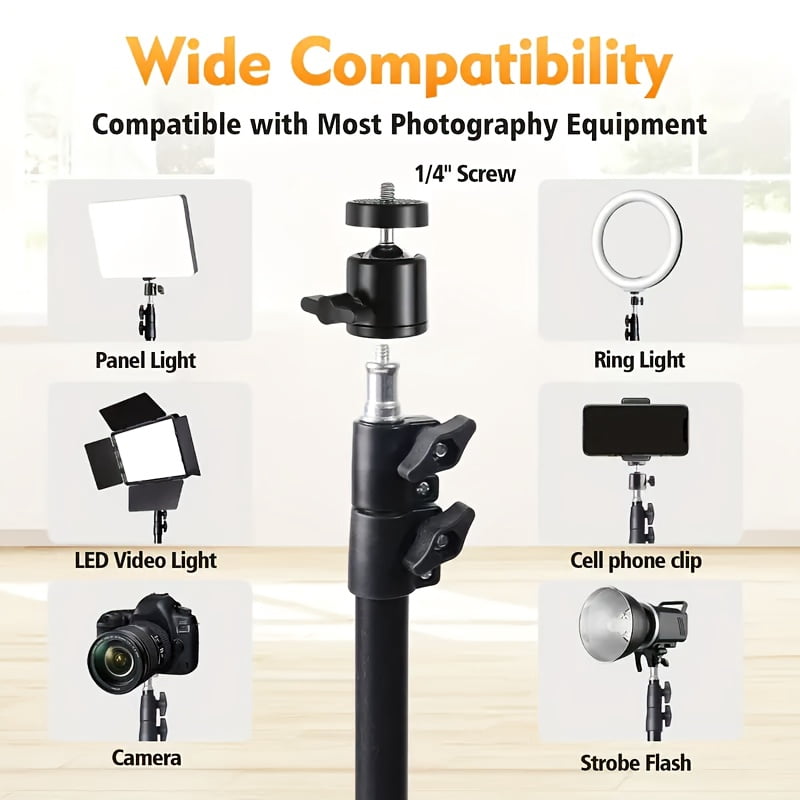 10/18Inch Desk Stand Ring Light, LED Mobile Phone Fill Light, 3 Color Temperatures Adjustable, Suitable for Live Streaming, Streaming Shooting