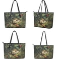 thumbnail image 3 of TSOVTHRID Hedgehog Strawberry Leaf Print Women's Handbag with Matching Wallet 2-Piece Purse and Wallet Set Large Capacity Top Handle Tote Bag Green Hobo Shoulder Handbag for Women, 3 of 7