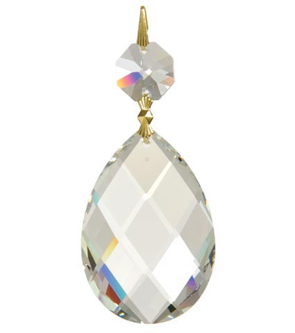 Details about   100pcs/Lot Glass Prisms 1.5" Chandelier Lamp Crystals Parts Pendant Teardrop 