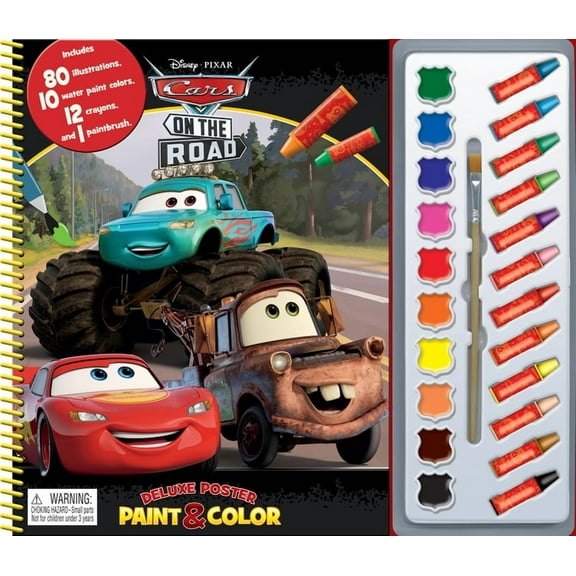 Deluxe Poster and Paint: Disney Cars on the Road Deluxe Poster Paint & Color (Paperback)
