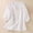 White, variant on QHWAUAKFBN T Shirts For Women Loose Fit Vintage Linen Cotton Embroidered Shirt V Neck Simplicity Solid Color ¾ Sleeve Tshirts Top
