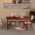 thumbnail image 4 of Aiho 5-Piece Kitchen Dining Table Set for 4 for Dining Room,Burgundy, 4 of 10