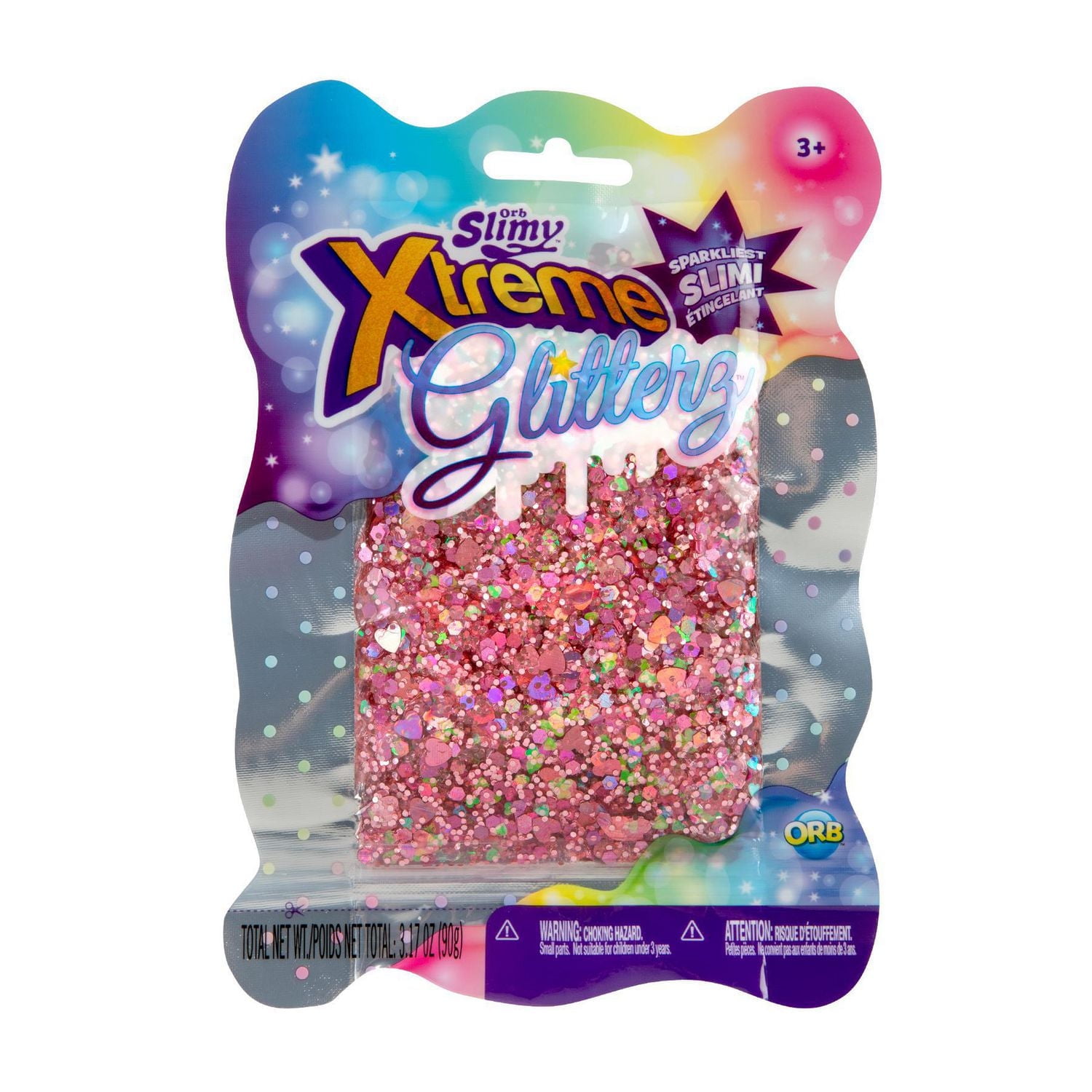 ORB Slimy Xtreme Glitterz Rose 90g de slime