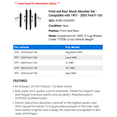 thumbnail image 2 of Front and Rear Shock Absorber Set - Compatible with 1997 - 2003 Ford F-150 1998 1999 2000 2001 2002, 2 of 2