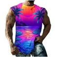 thumbnail image 3 of BiZtdJrK Beach Summer Tank Tops for Man Funny Palm Tree Graphic Tees Vacation Muscle Sleeveless Shirts Purple S Ofertas en Walmart, 3 of 6