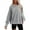 Dark Gray, variant on Dyfzdhu Sweatshirts for Women Oversized Crewneck Solid Color Sweatshirt Side Slit Long Sleeve Pullover Slouchy Fit Tops