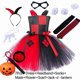 thumbnail image 4 of Girls Halloween Clown Joker Costume Kids Cruella De Vil Villain Fantasy Cosplay Tutu Dress Fancy Birthday Children Clothes Set, 4 of 4