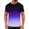 thumbnail image 1 of Tops para hombre, blusas y camisas de cuello redondo y manga corta para hombre, blusas y camisas casuales deportivas con estampado degradado divertido para hombre y mujer, blusas vintage de manga cort, 1 of 8