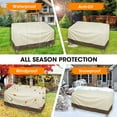 thumbnail image 5 of Fnyoxu Patio Benches Loveseat Covers Durable Solar Ray Resistance Patio Sofa Covers Lawns Waterproof Furniture Covers for Outdoor Seating, 5 of 8