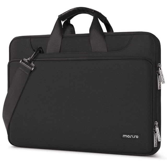 Bolso de hombro para portátil MOSISO 360 Protective 15-15.6 pulgadas negro