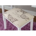 thumbnail image 3 of Linon Ramsey 2-Piece Vanity with Flip-Top Mirror Butterfly Upholstered Stool, White, 3 of 15