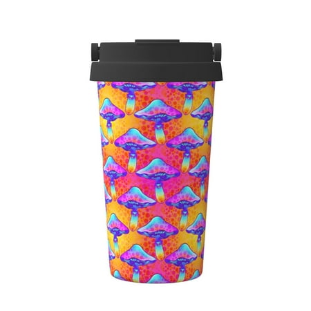 

Adobk Magic Mushrooms Print Stainless Steel Coffee Mug -Vacuum Insulated Coffee Tumbler - Leakproof Travel Mugs Insulated for Hot & Cold Drinks