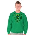 thumbnail image 5 of Irish Leprechaun St Pattys Day Tuxedo Men's Crewneck Sweatshirt Brisco Brands S, 5 of 6