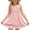 Pink, variant on Girls Sleeveless Gingham Dress Easter Bunny Applique Peter Pan Collar Fit and Flare Kids Little Girl Summer Dress Yellow,Size 5-6T