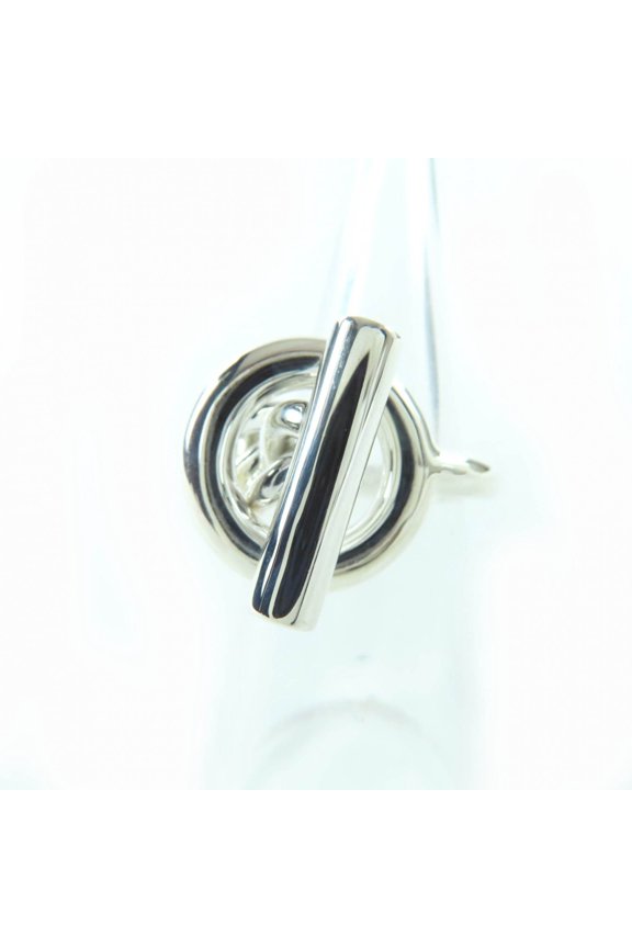 Pre-Owned HERMES Croisette GM AG925 Ring, Silver, Size 51 (approximately equivalent to Japanese...