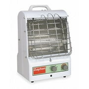 Dayton 11-1/2" x 11" x 15" Fan Forced/Radiant Electric Space Heater, White, 120VAC