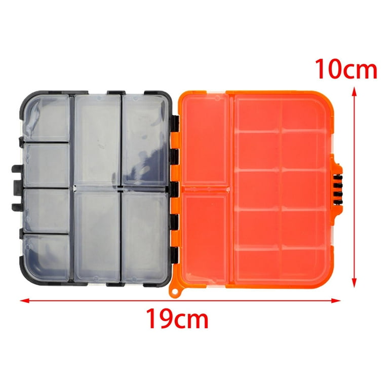 Double Sided Fishing Tackle Box Storage Trays Multifunction Fishing Tools Box Lightweight Lure Hook Box Organizer Case Fishing Accessories, Size