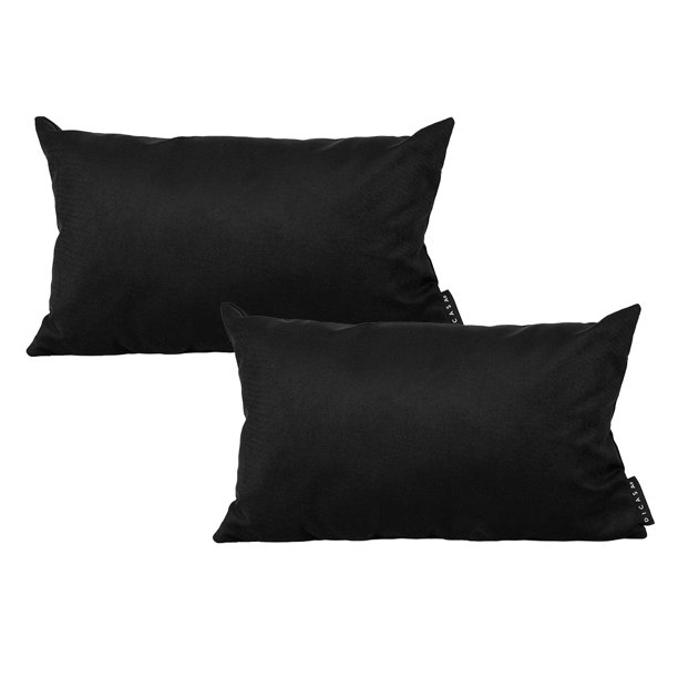 Cojin Riñonera Decorativa Rectangular Set de 2 Rudd Negro