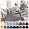 thumbnail image 2 of Funda de asiento de sofá de tela de terciopelo para sala de estar, funda de cojín elástica, funda de sofá suave, Protector de muebles para el hogar, 2 of 5