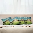 thumbnail image 3 of Ambesonne Vintage Throw Pillow Cover 4 Pack, Italian Sunset Rome, 20", Green Blue, 3 of 6