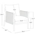 thumbnail image 3 of CHITA Modern Accent Chair, Braid Armchair Living Room Chair, Cream, 3 of 13