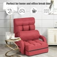 thumbnail image 3 of Giantex Folding Chaise Lounge Sofa Adjustable Backrest with Lumbar Pillow Red, 3 of 9