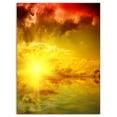 thumbnail image 2 of Ciel Dramatique Rouge avec Soleil Jaune - Impression sur Toile de Paysage, 2 of 3
