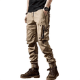 thumbnail image 2 of Men's Cargo Pants Straight Leg Functional Outdoor Casual Pants, Tactical Joggers for Hiking, Work and Adventure,Khaki,XL, 2 of 5