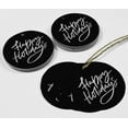 thumbnail image 4 of Inkdotpot Real Silver Foil Happy Holiday Tag Favor Hang Paper Tag 50 Piece, 4 of 7